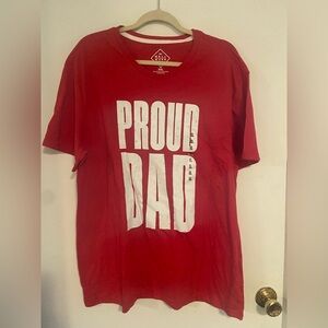Kohl's Red Heather Proud Dad T-Shirt XXL